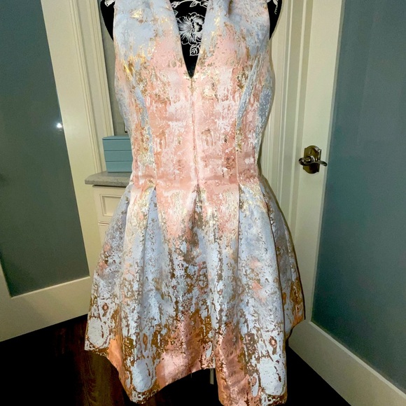 Vince Camuto Sleeveless Pleated Skirt Dress - Picture 2 of 5